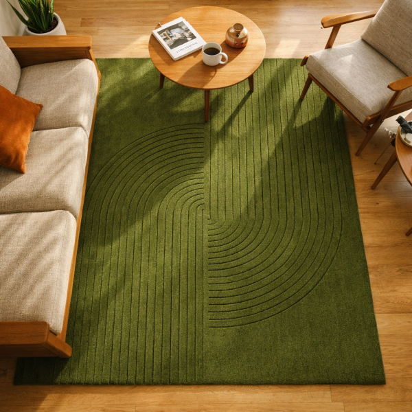 Tapis moderne AYANO vert