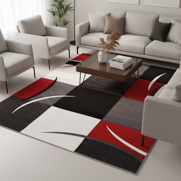Tapis DIAMOND COMMA rouge