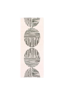 Tapis de couloir COSMY noir, crème