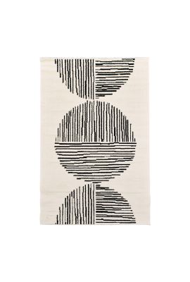 Tapis COSMY noir, crème