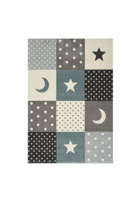 Tapis MINIKIDS 2 crème, bleu, noir