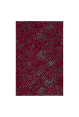 Tapis TEREMIDE RELIEF rouge, gris