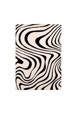 Tapis VAGGY noir, crème