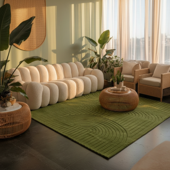 Tapis moderne NASSU vert
