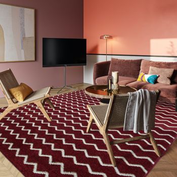 Tapis SAVAR rouge, crème