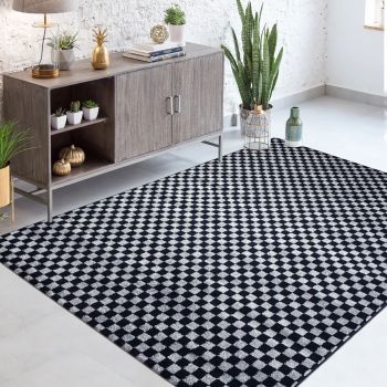 Tapis BIRSTA gris, noir