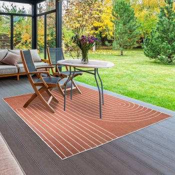 Tapis EX1 COUB REVERSIBLE Terracotta, écru