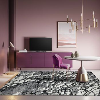 Tapis RIKA noir, beige