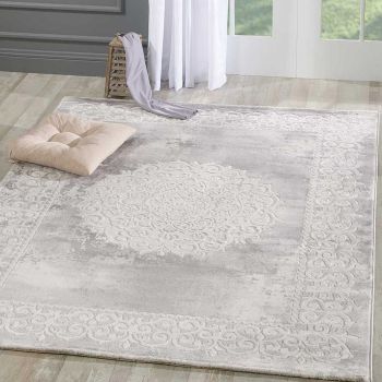 Tapis KHY BALROD gris clair