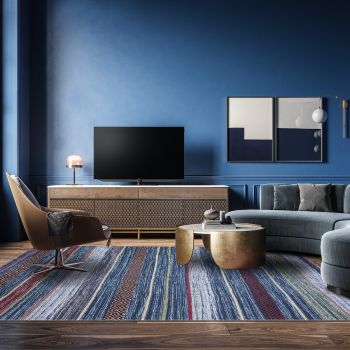 Tapis NOBASTA bleu, rouge, orange, vert