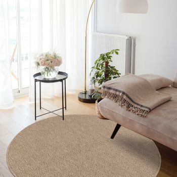 Tapis rond JUTE ART 4 beige