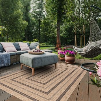 Tapis JUTE ART 5 beige, noir