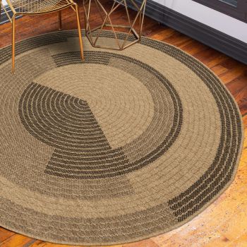 Tapis rond JUTE ART 7 beige, noir