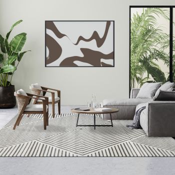 Tapis KAORI gris, crème