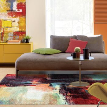 Tapis TABOR rouge, vert, jaune, multicolore