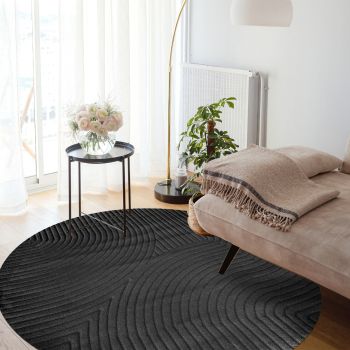 Tapis NAO rond noir