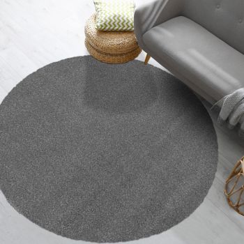 Tapis rond PALMO gris