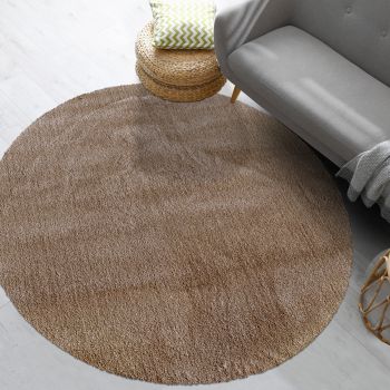 Tapis rond PALMO taupe