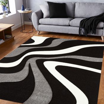 Tapis DIAMOND VAGUES noir