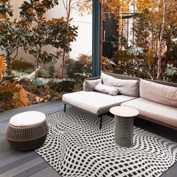Tapis TRIDIM REVERSIBLE noir, blanc