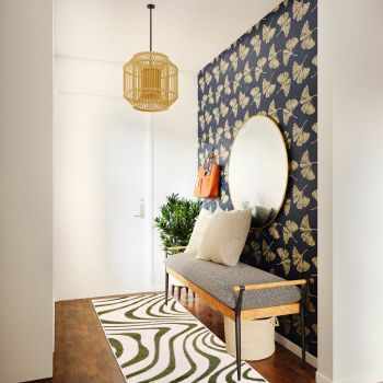 Tapis de couloir VAGGY vert, crème