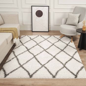 Tapis SG EXTRA EXTRA DOUX crème, gris foncé