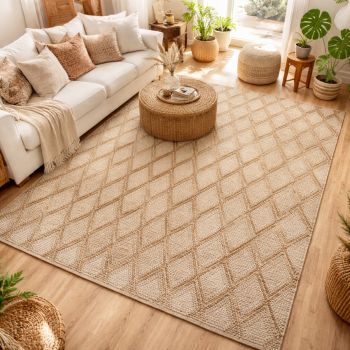 Tapis JUTICA beige, marron