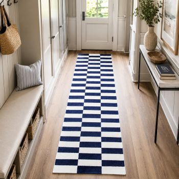 Tapis de couloir DANYO crème, bleu