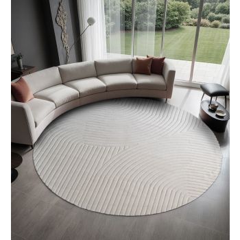 Tapis NAO rond crème