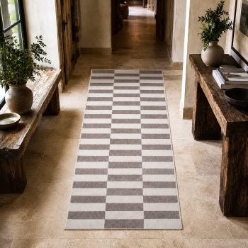 Tapis de couloir DANYO crème, taupe