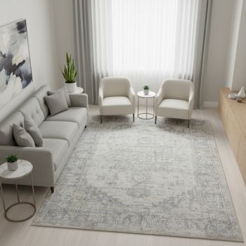 Tapis vintage RUBA beige, gris