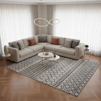 Tapis style berbère ELMA beige, gris