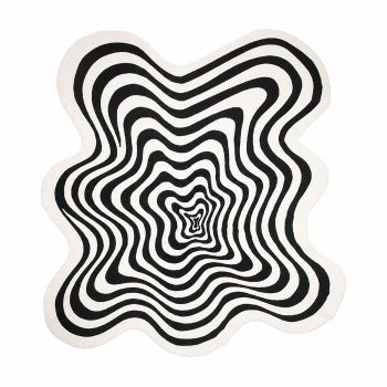 Tapis forme originale VERTIGO noir, crème
