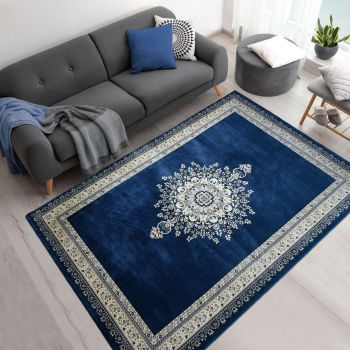 Tapis VALORA bleu, beige