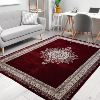 Tapis VALORA rouge, beige