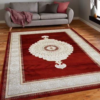 Tapis IRISA rouge, beige