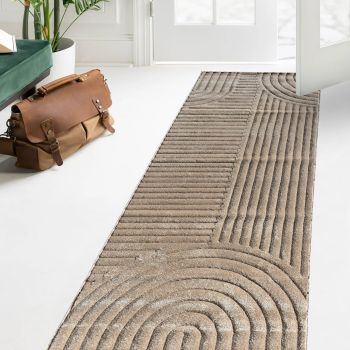 Tapis de couloir YUKA taupe