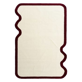 Tapis forme originale DUNA bordeaux, crème