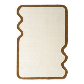 Tapis forme originale DUNA crème, beige doré