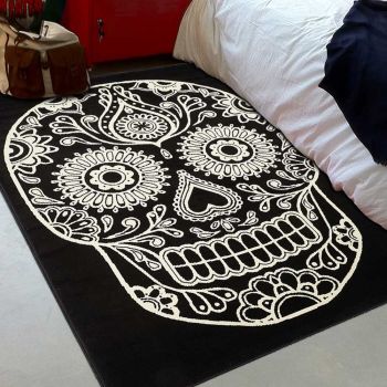 Tapis BC MEXICAN SKULL noir