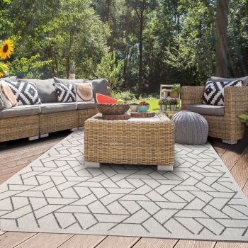 Tapis AF BRIKA REVERSIBLE argent, écru