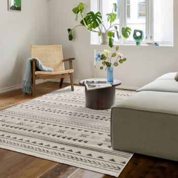 Tapis ETHNY taupe, crème
