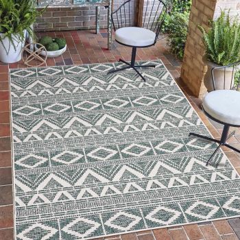 Tapis AF SKIO REVERSIBLE vert, crème