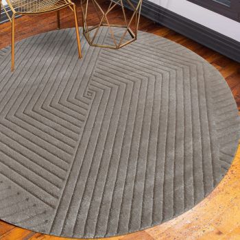 Tapis KAORI rond taupe