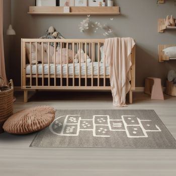 Tapis HOPSCOTCH taupe, crème
