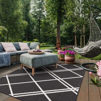 Tapis AF DOUBLINE REVERSIBLE noir, écru