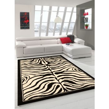 Tapis ZEBRE noir