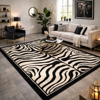 Tapis ZEBRE noir