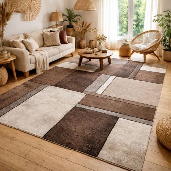 Tapis BRILLANCE GEOMETRIQUE beige
