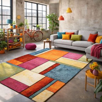 Tapis BRILLANCE GEOMETRIQUE multicolore